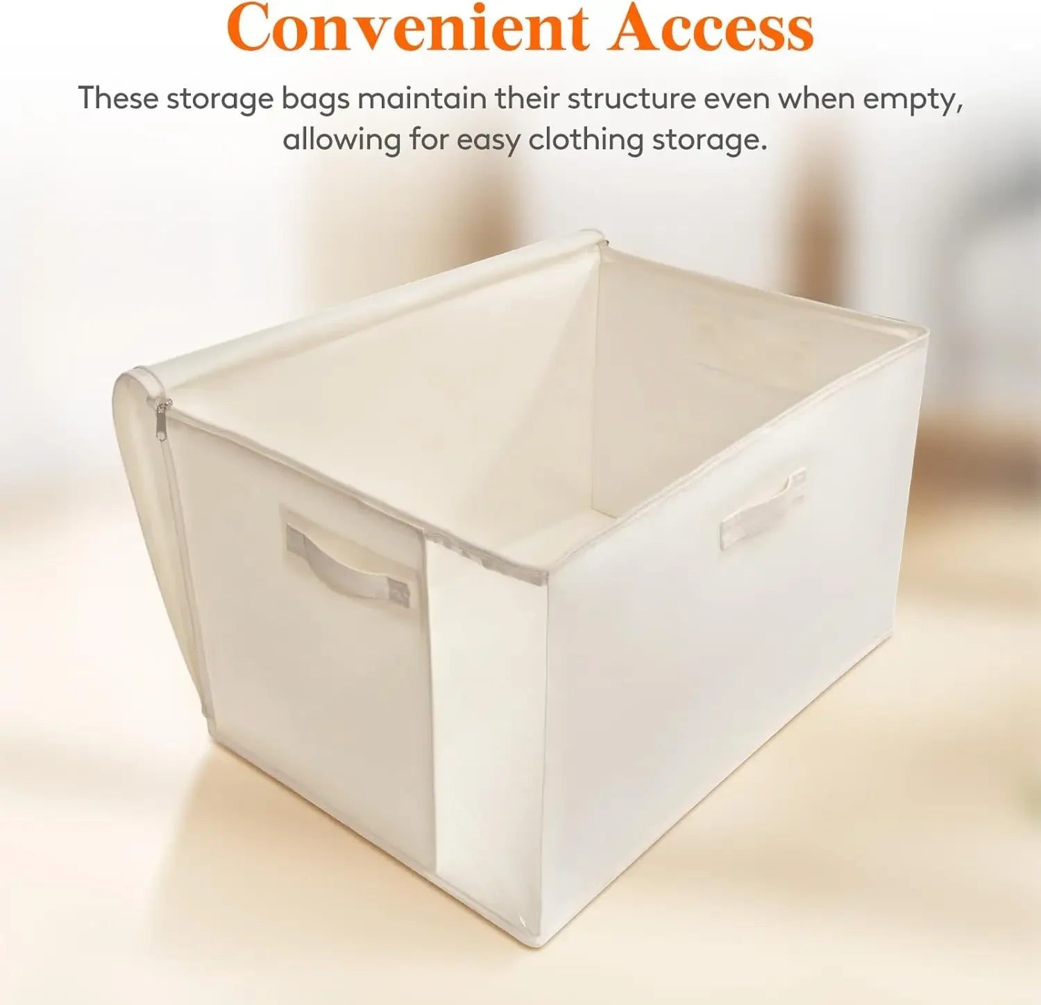 4-Pack Canvas Storage Bags with Zipper, 60L Breathable Foldable Organizers for Clothes, Blankets, Bedding Peaceful Pleasures Health and Wellness