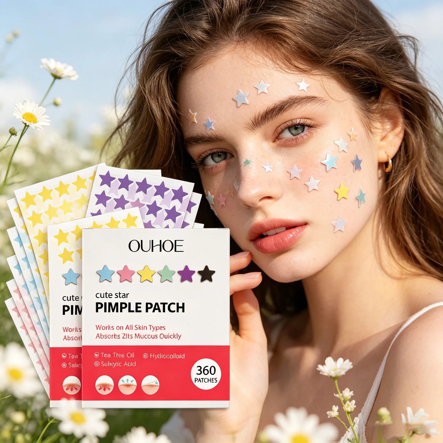 Star Shaped Hydrocolloid Pimple Patches 360pc | Acne Spots