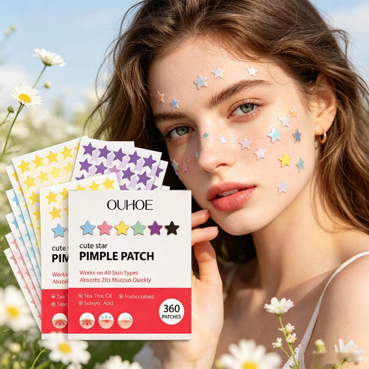 Star Hydrocolloid Pimple Patches – 360 Multi-Color Blemish Dots Hydrocolloid Pimple Patches Oasis Select