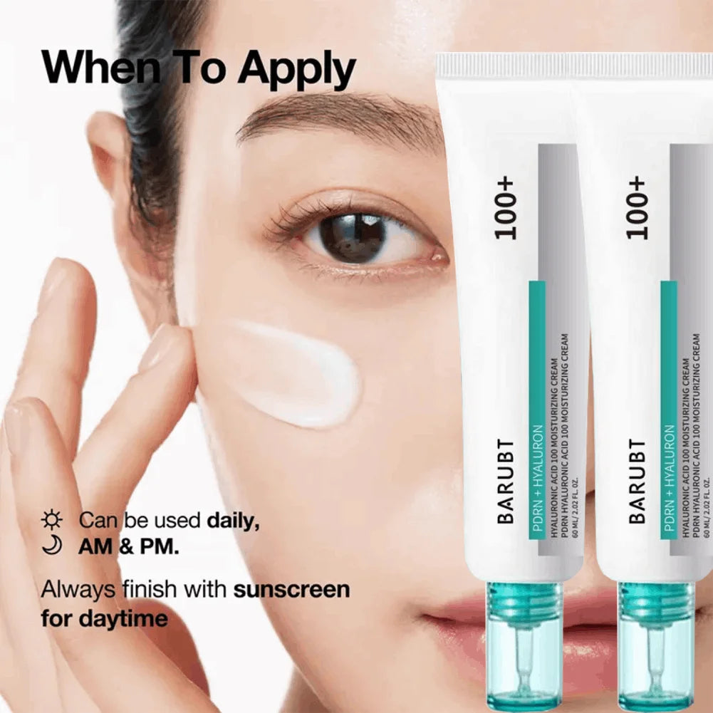 BARUBT PDRN+ Hyaluron Face Cream Triple Molecular Moisturizer for Hydrating&Firming Restorative Uneven Skin Tone Care Skincare Peaceful Pleasures Health and Wellness
