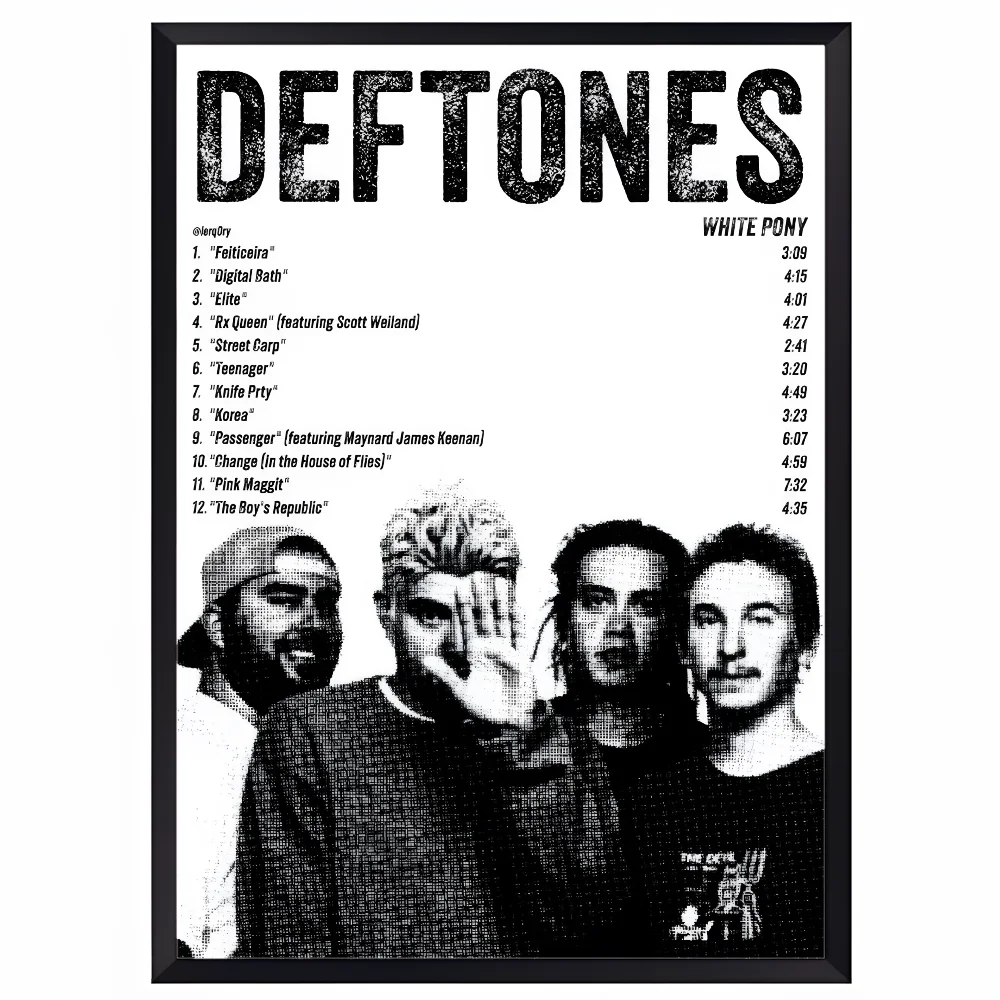 D-Deftones Band Poster HD art sticky wall waterproof home living room bar office aesthetic decoration Peaceful Pleasures Health and Wellness z10 50X70cmNoframe
