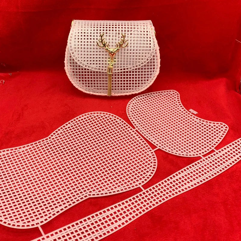 Plastic Mesh Sheet for Bag Knitting | DIY Horseshoe Bag Template