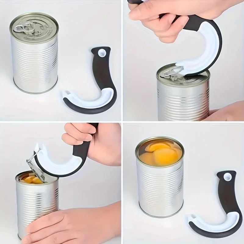 Easy Grip Hook Can Opener - Durable Plastic，Suitable for Families and Restaurants，Ideal Christmas Party Accessories Peaceful Pleasures Health and Wellness