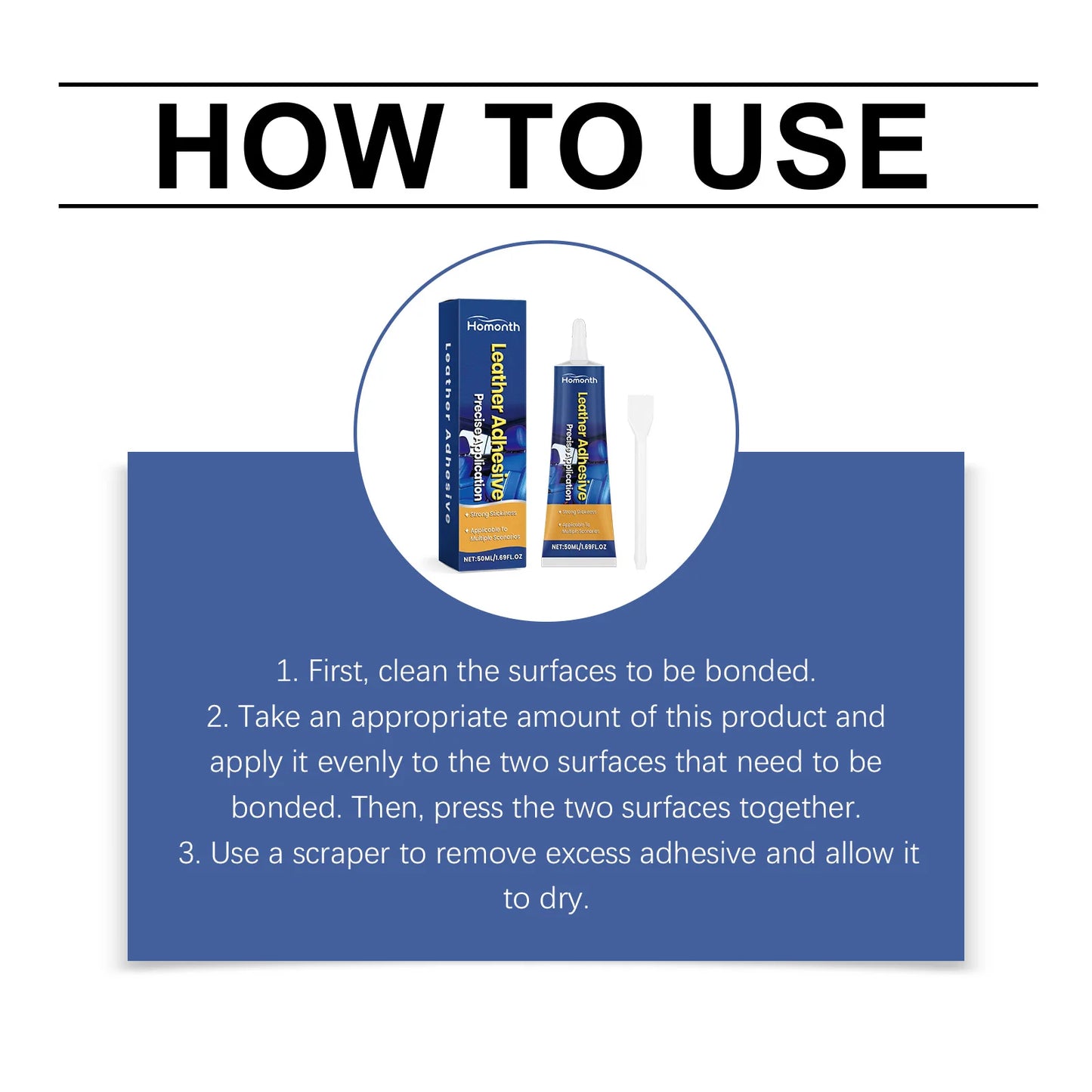 50g Waterproof Leather Repair Glue – Strong Bond Car Interior