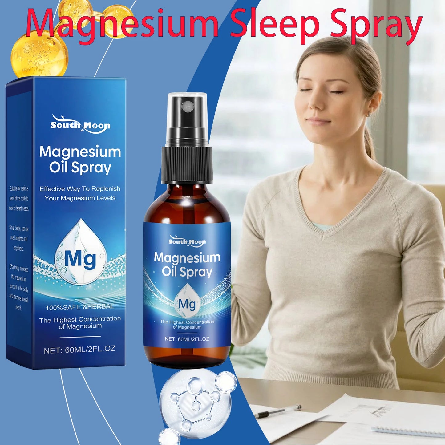 South Moon Magnesium Oil Body Spray – Tea Tree & Vitamin E 60ml