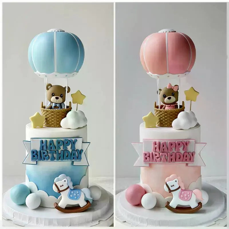 Hot Air Balloon Cake Topper – Gender Reveal & Baby Shower
