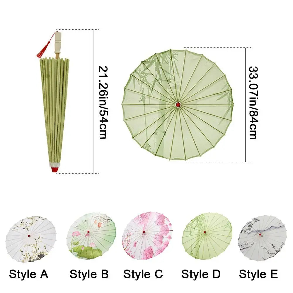 Handmade Bamboo Oil Paper Umbrella | Chinese Hanfu Parasol