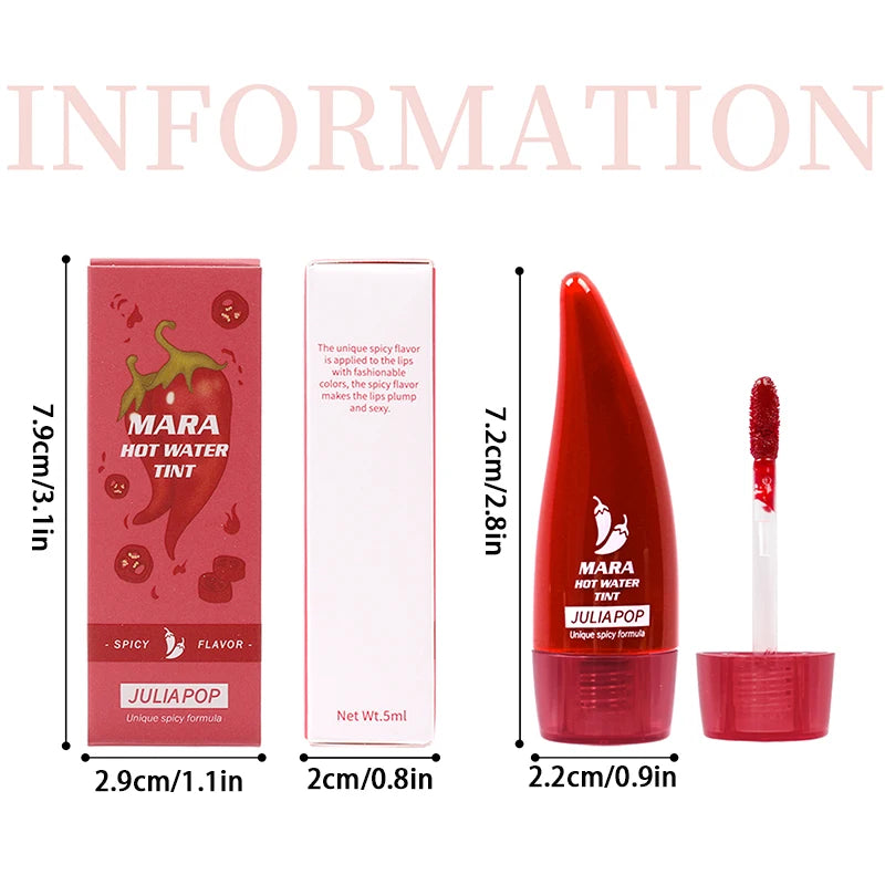 Pepper lip dye solution, with lasting makeup effect and rich color, contains peppermint oil and pepper extract, 5ml/0.17fl.oz Peaceful Pleasures Health and Wellness