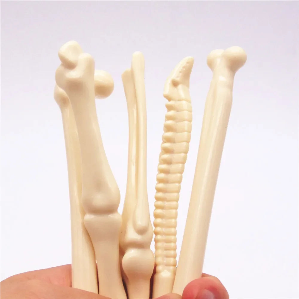 1PC Different Styles Pen Bone Shape Ballpoint Pen New Creative School Office Stationery Peaceful Pleasures Health and Wellness