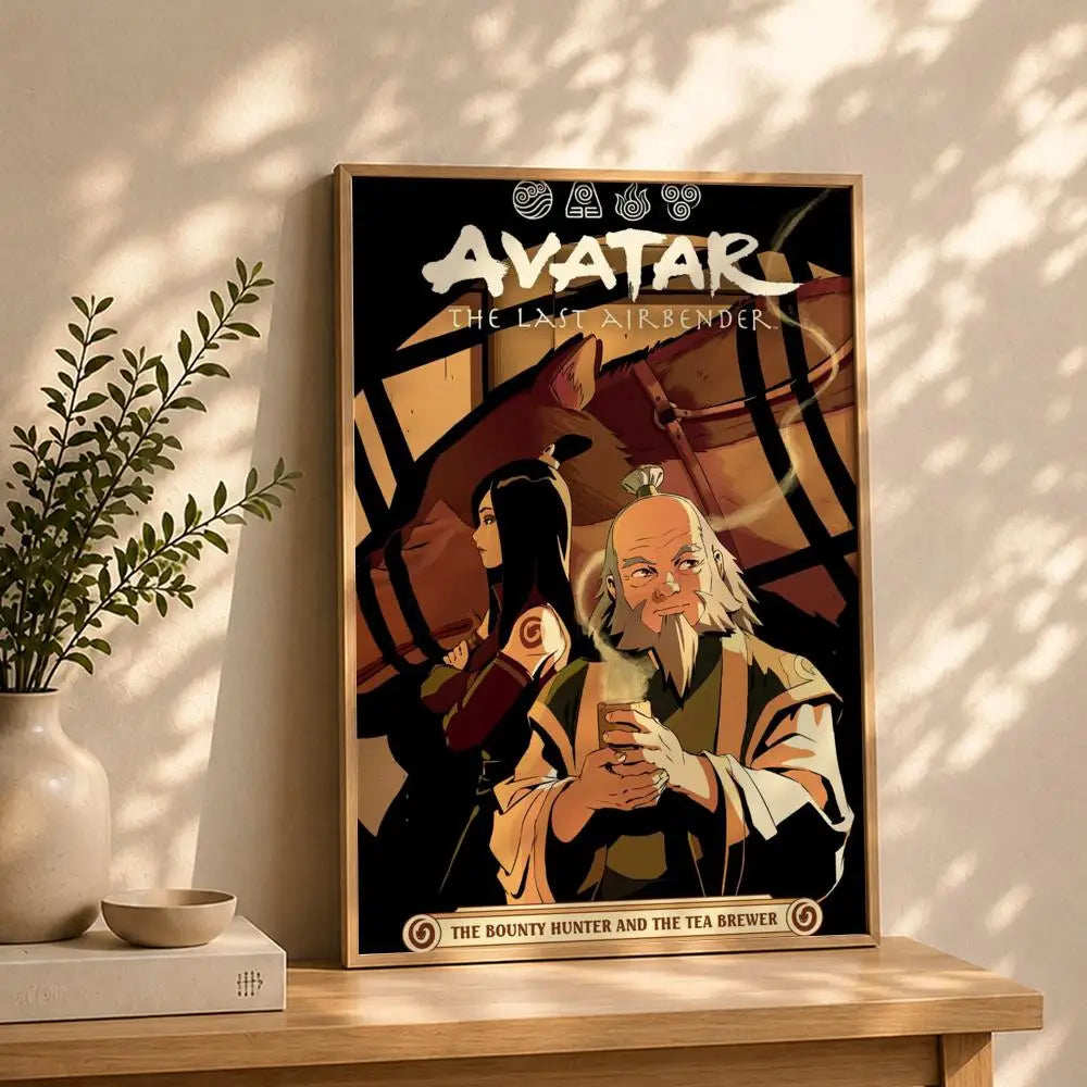 Animation A-Avatar: The Last AirbenderS Poster HD Self Adhesive Waterproof Wall Art Ideal for Home Office Dorm Bedroom Great Peaceful Pleasures Health and Wellness White7 50X70cmNoframe