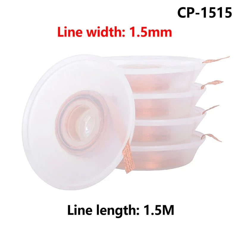 5-Pack Desoldering Braid – No-Clean Low Residue Solder Wick