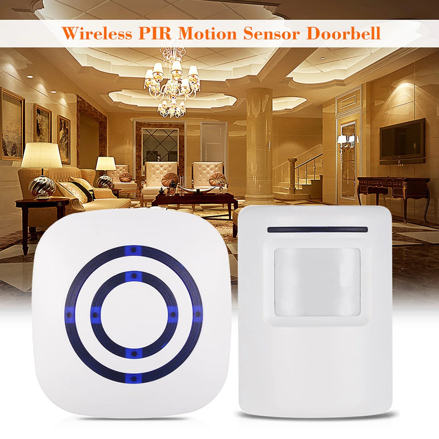 KKMOON Wireless PIR Motion Sensor Doorbell | 38 Chimes, 100m