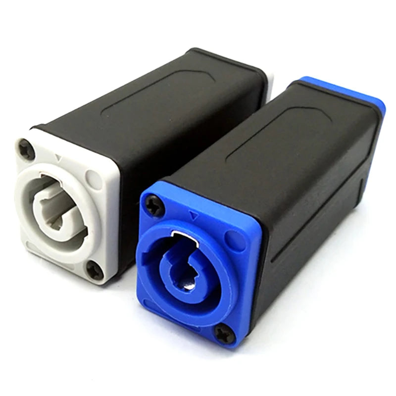 New 1Pc LED PowerCon AC Coupler Adapter Extender Connector Speakon Panel Mount Straight Adapter Blue White Peaceful Pleasures Health and Wellness