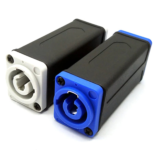 New 1Pc LED PowerCon AC Coupler Adapter Extender Connector Speakon Panel Mount Straight Adapter Blue White Peaceful Pleasures Health and Wellness