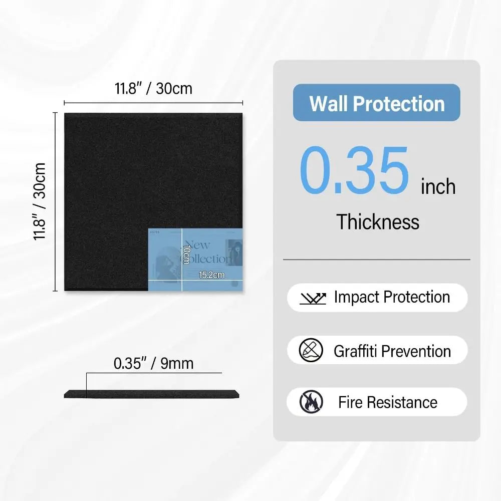 Self-Adhesive Felt Acoustic Wall Panel 30x30cm | Bulletin Board