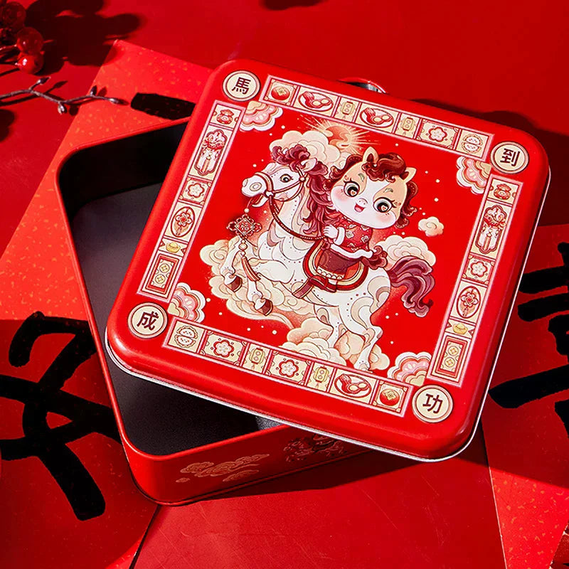 Chinese New Year Tin Box | Year of the Horse & Panda Design