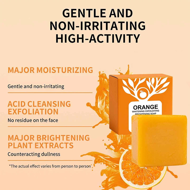 Orange Enzyme Brightening Soap Bar | Gentle Exfoliating 100g