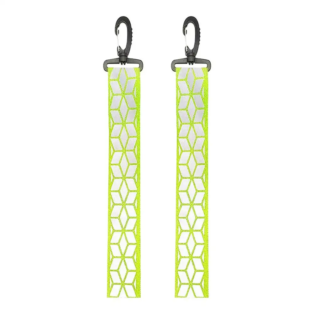Reflective Safety Pendant Lightweight 360 Degree High-Visibility For Backpack & Keychain Outdoor Night Running Cycling Hiking Peaceful Pleasures Health and Wellness 2PCS green