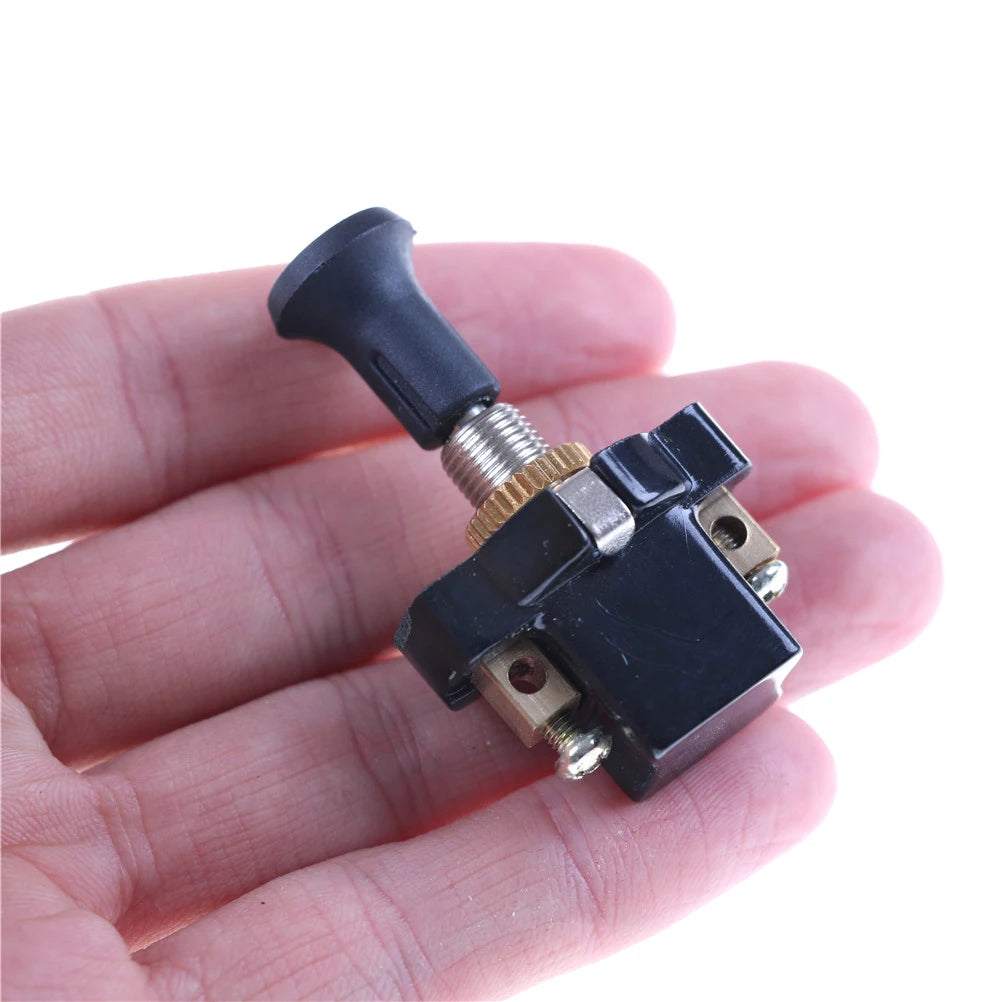 12V On-Off Push Pull Switch with Screw Terminals | 5x2.2x3cm