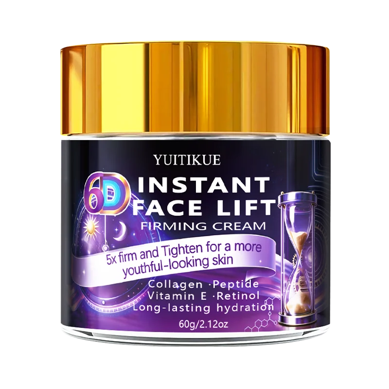 YUITIKUE 6D Instant Face Lift Firming Cream 60g Collagen Peptide Retinol Anti-Aging Hydrating Skin Care Peaceful Pleasures Health and Wellness 1pc