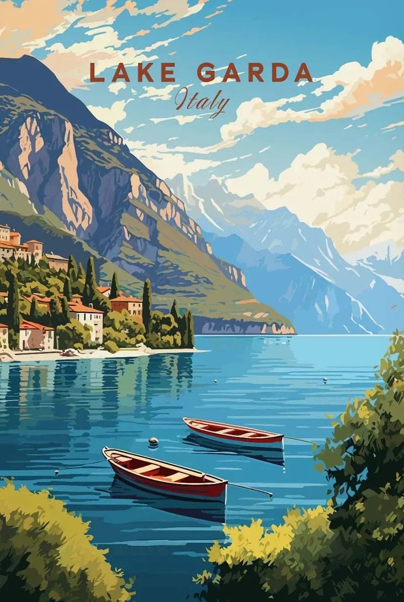 Europe Landscape Canvas Wall Art | Italy Greece France Poster