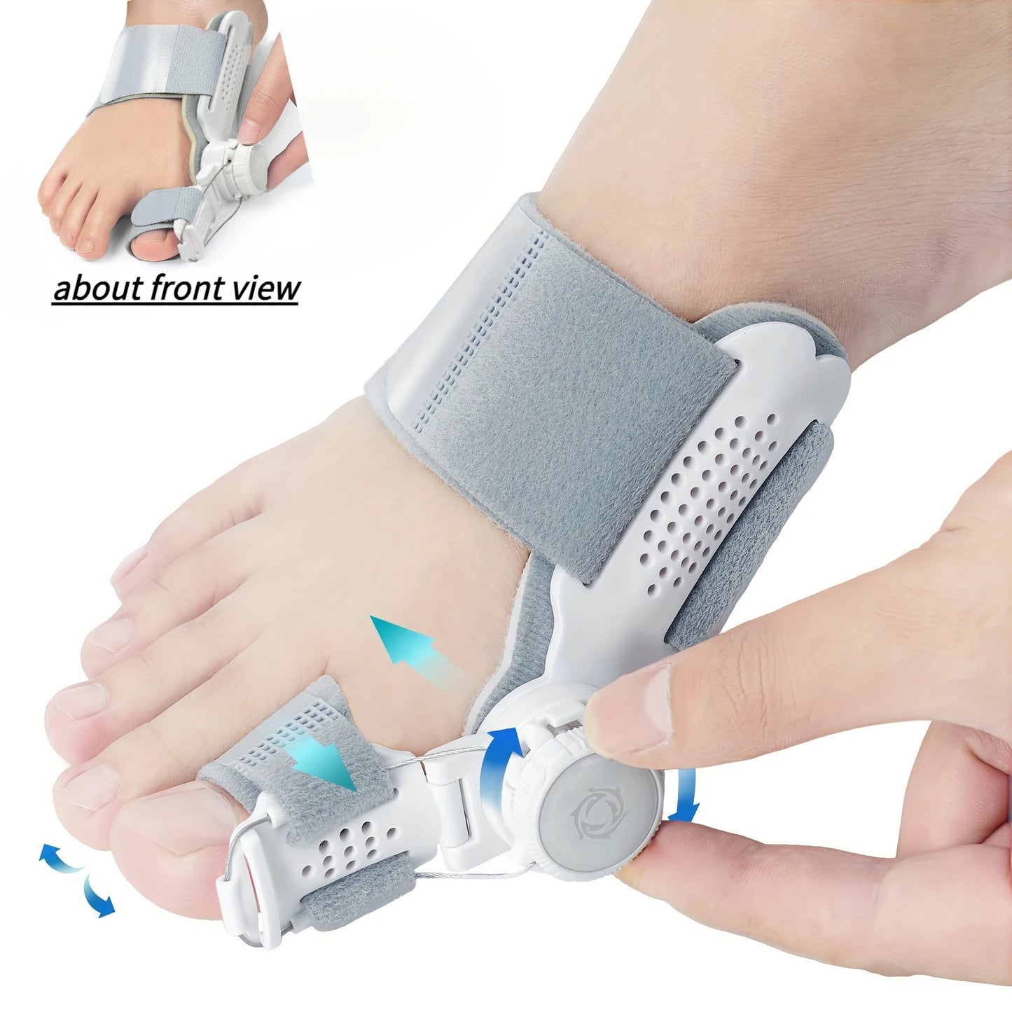 Adjustable Thumb Hallux Valgus Corrector and Toe Alignment Orthotic | Strong Support with Breathable Holes, Soft Cushioning Peaceful Pleasures Health and Wellness
