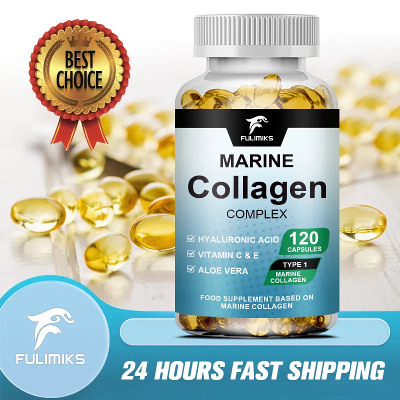 Marine Collagen Capsules with Hyaluronic Acid – Skin, Hair & Nails