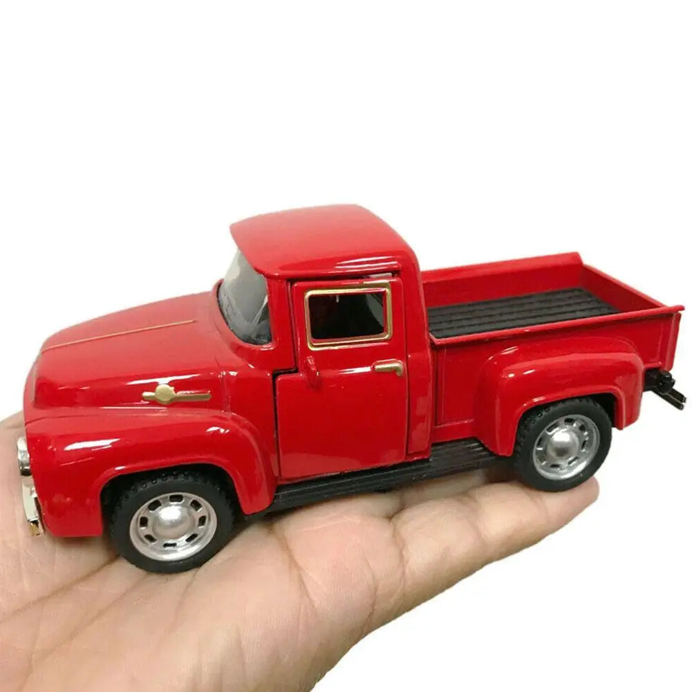 1/32 Vintage Red Diecast Metal Pull-Back Truck Toy | Kids Gift