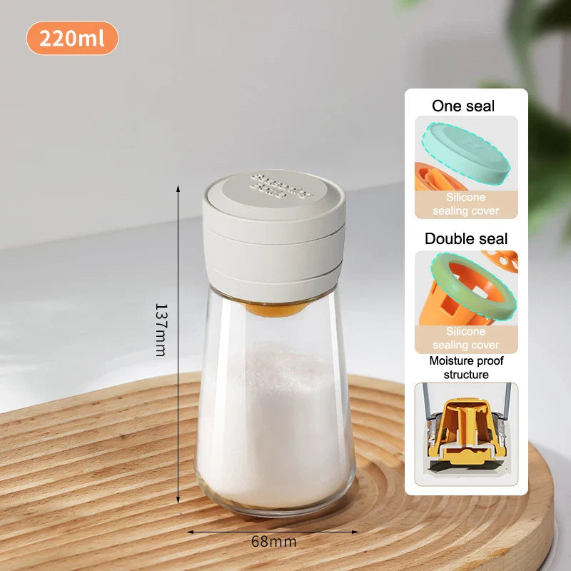 Glass Salt Dispenser | Measuring Shaker & Moisture-Proof Design