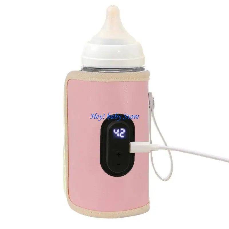 USB Portable Milk Bottle Warmer Sleeve | 20 Temp Levels, Digital