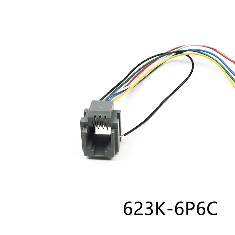 5PCS 616E 623k 616M 641D RJ11\RJ12\RJ45 Female Socket for Internet Phone With Cable 15cm Peaceful Pleasures Health and Wellness 623K-6P6C