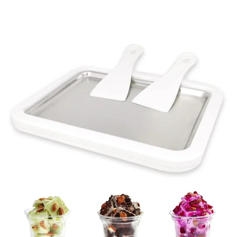DIY Rolled Ice Cream Maker Pan | Frozen Yogurt Stir-Fry