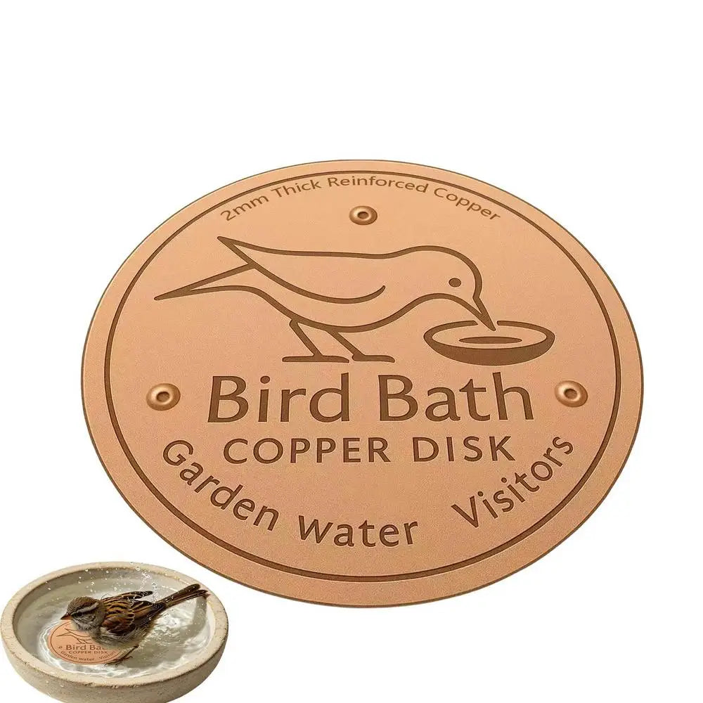 Copper Disk for Bird Bath | Natural Water Purifying Plate