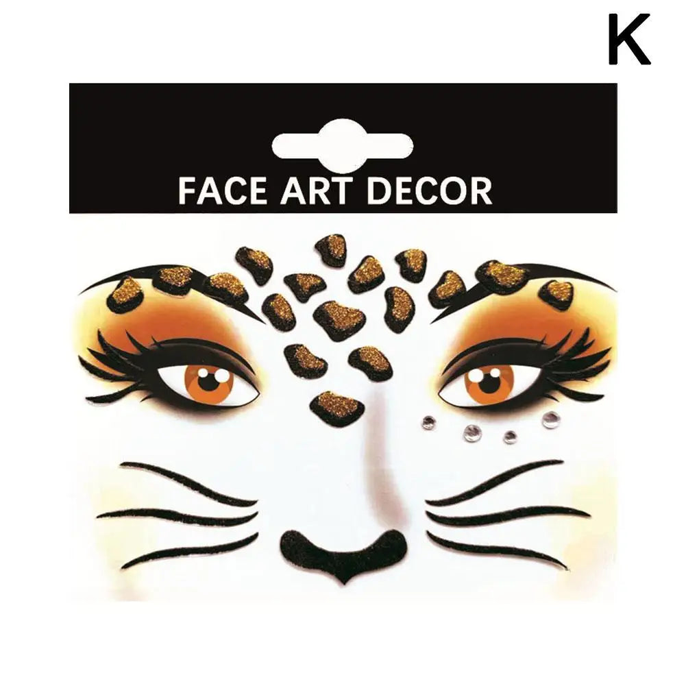 Halloween Face Gems Rhinestone Crystal Glitter Jewel Stickers