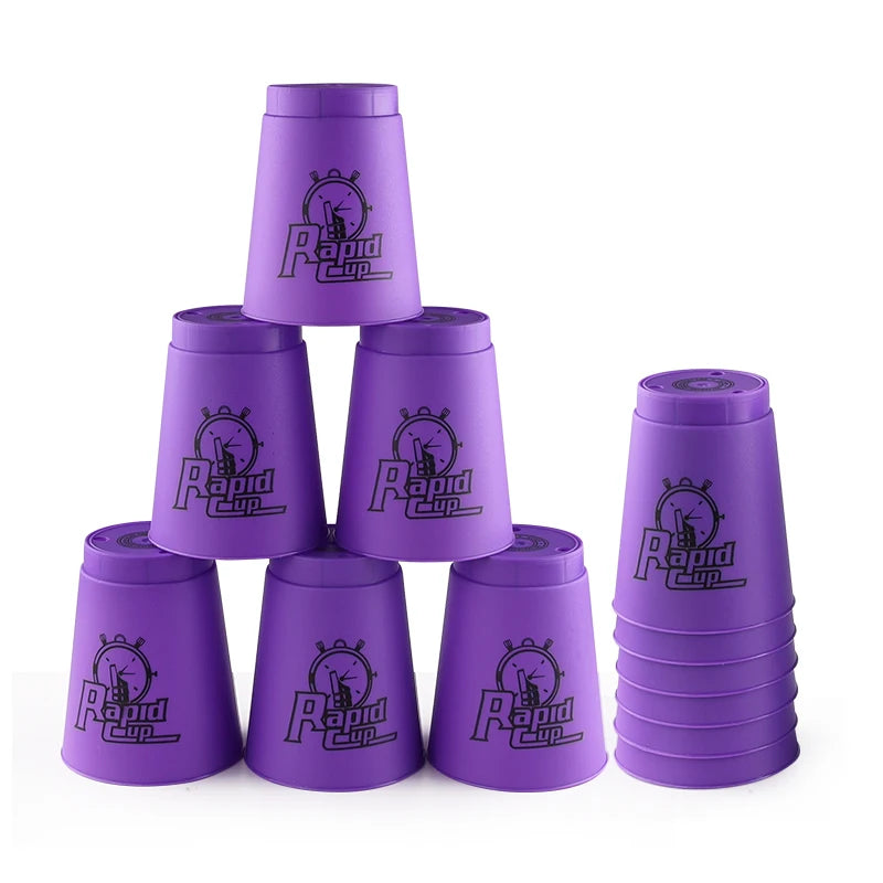 Four Colours Quick Stacks Cups Speed Cup Stacking Game Training Fast
