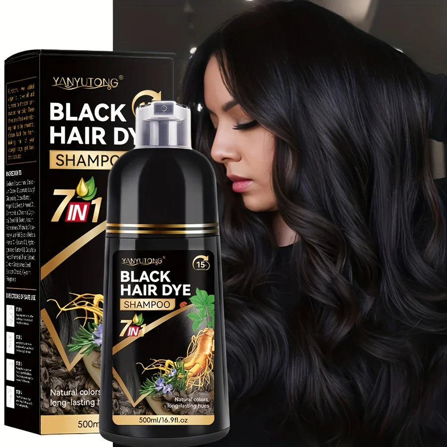 7-in-1 Plant-Based Hair Color Shampoo – Cover Gray Hair