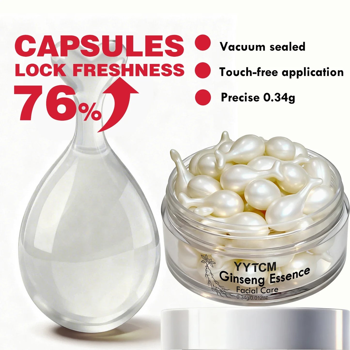 Ginseng Essence Capsules – Squalane, Niacinamide & Retinol
