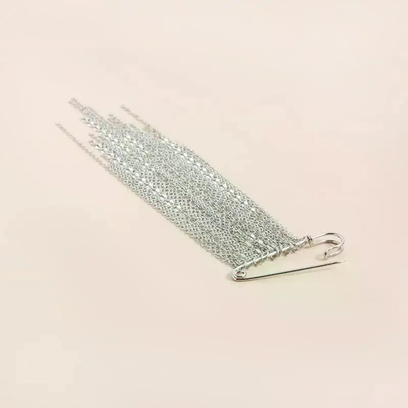 Metal Chain Tassel Pin Brooch for Women | Bold Statement