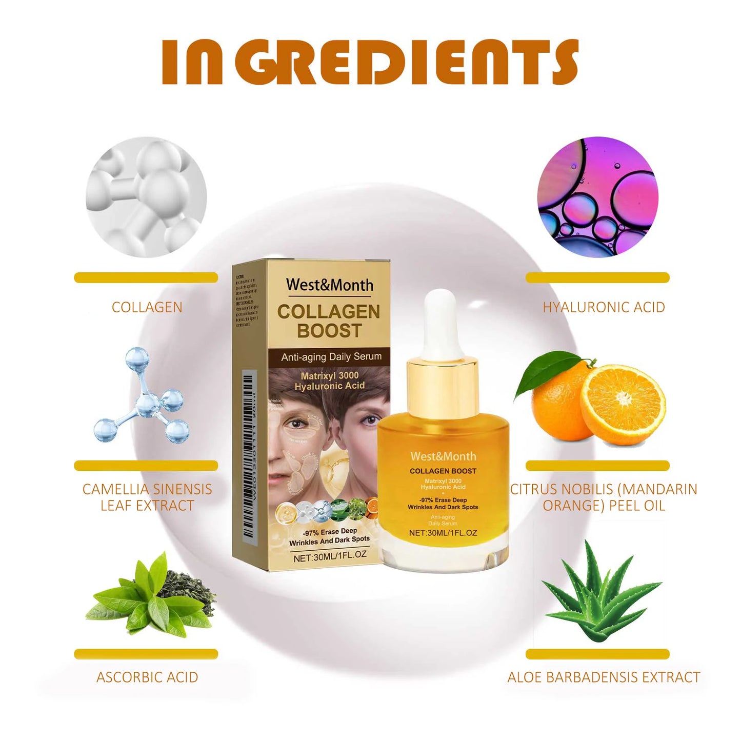 Collagen Face Serum – Anti-Aging, Firming & Brightening