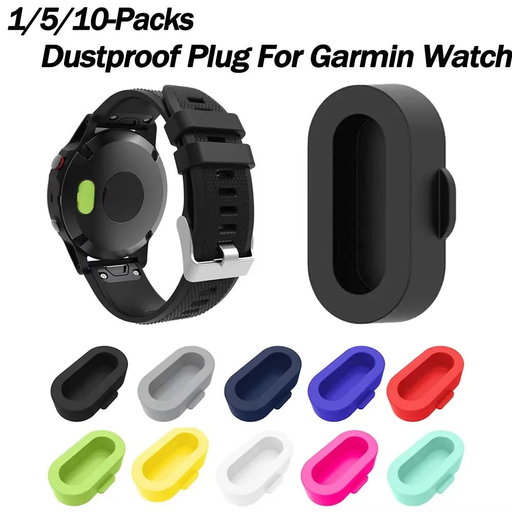 Silicone Dustproof Port Cap for Garmin Fenix Forerunner (1/5/10pk) Peaceful Pleasures Health and Wellness