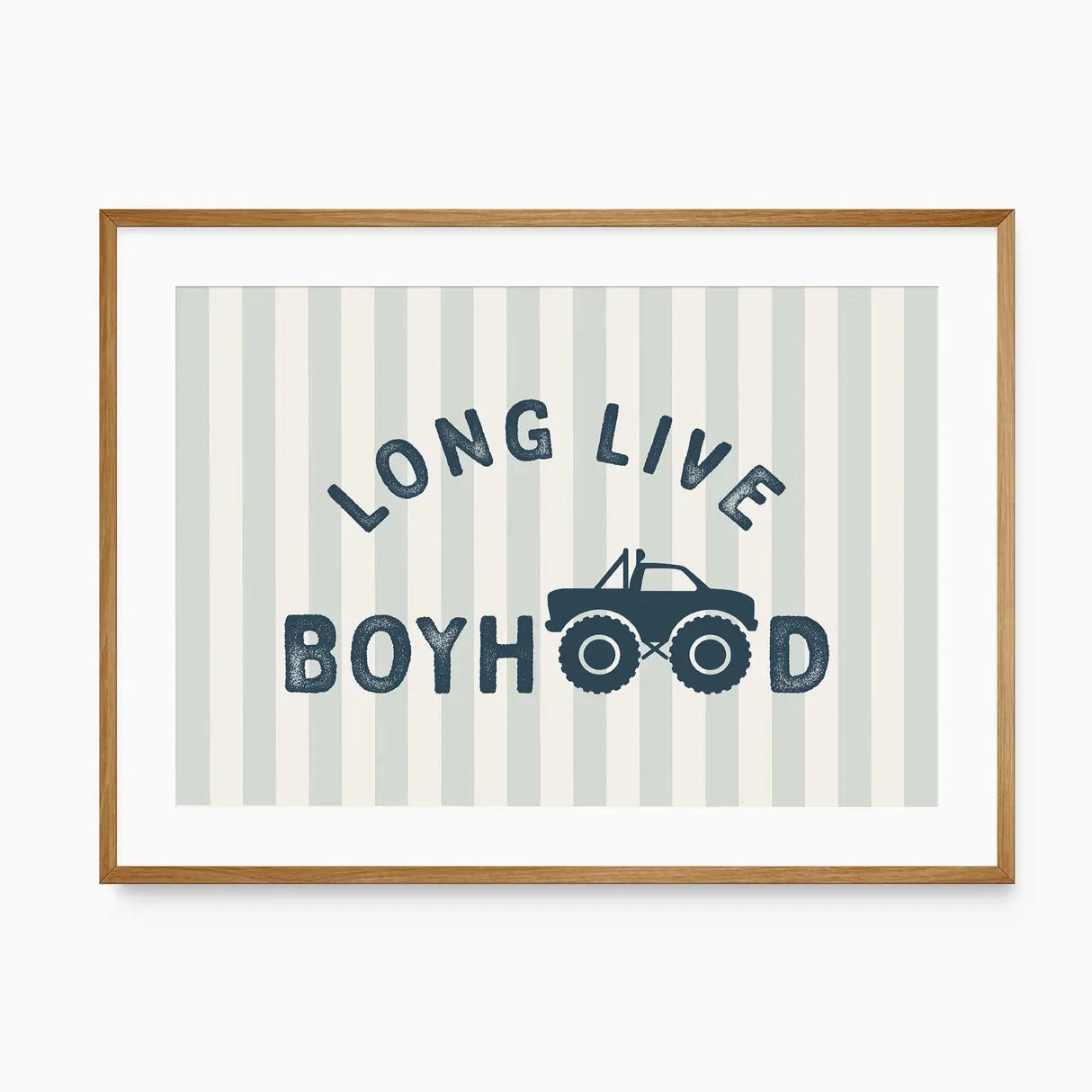 Monster Truck Canvas Wall Art Print | Kids Room Decor Poster