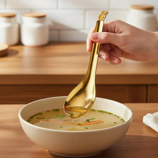 Stainless Steel Slotted Spoon – Caviar & Sauce Kitchen Tool