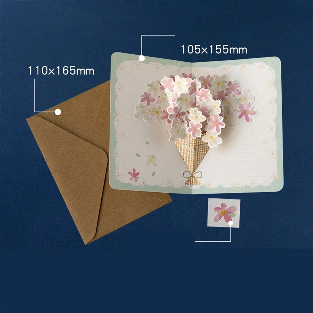 3D Pop-Up Floral Greeting Card | Valentine's & Mother's Day