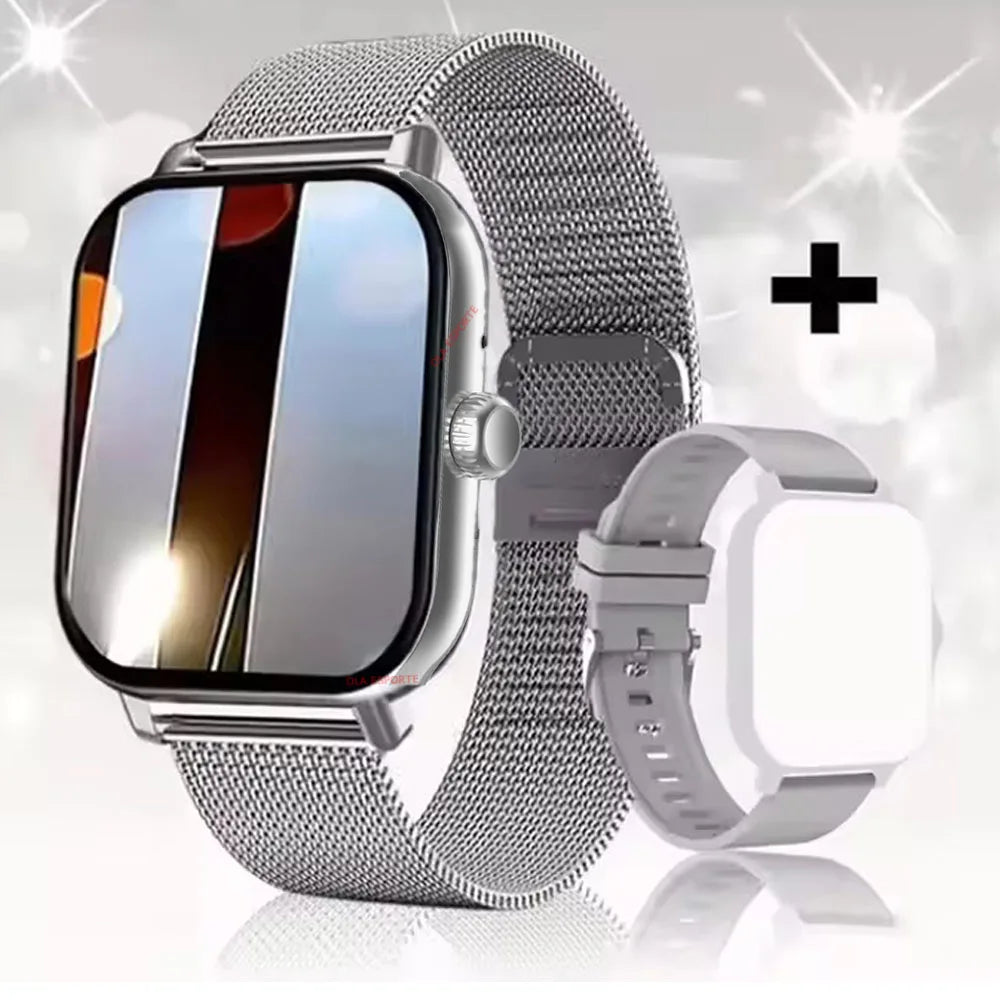 New Outdoor Military GPS Smart Watch Men Waterproof Multiple Sport Mode Fitness HD Bluetooth Calls Smartwatch Men Women Bracelet Peaceful Pleasures Health and Wellness Silver Milan