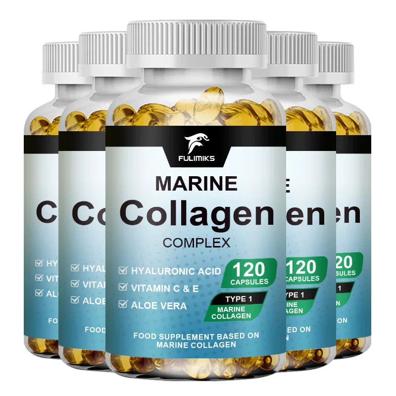 Marine Collagen Capsules with Hyaluronic Acid – Skin, Hair & Nails