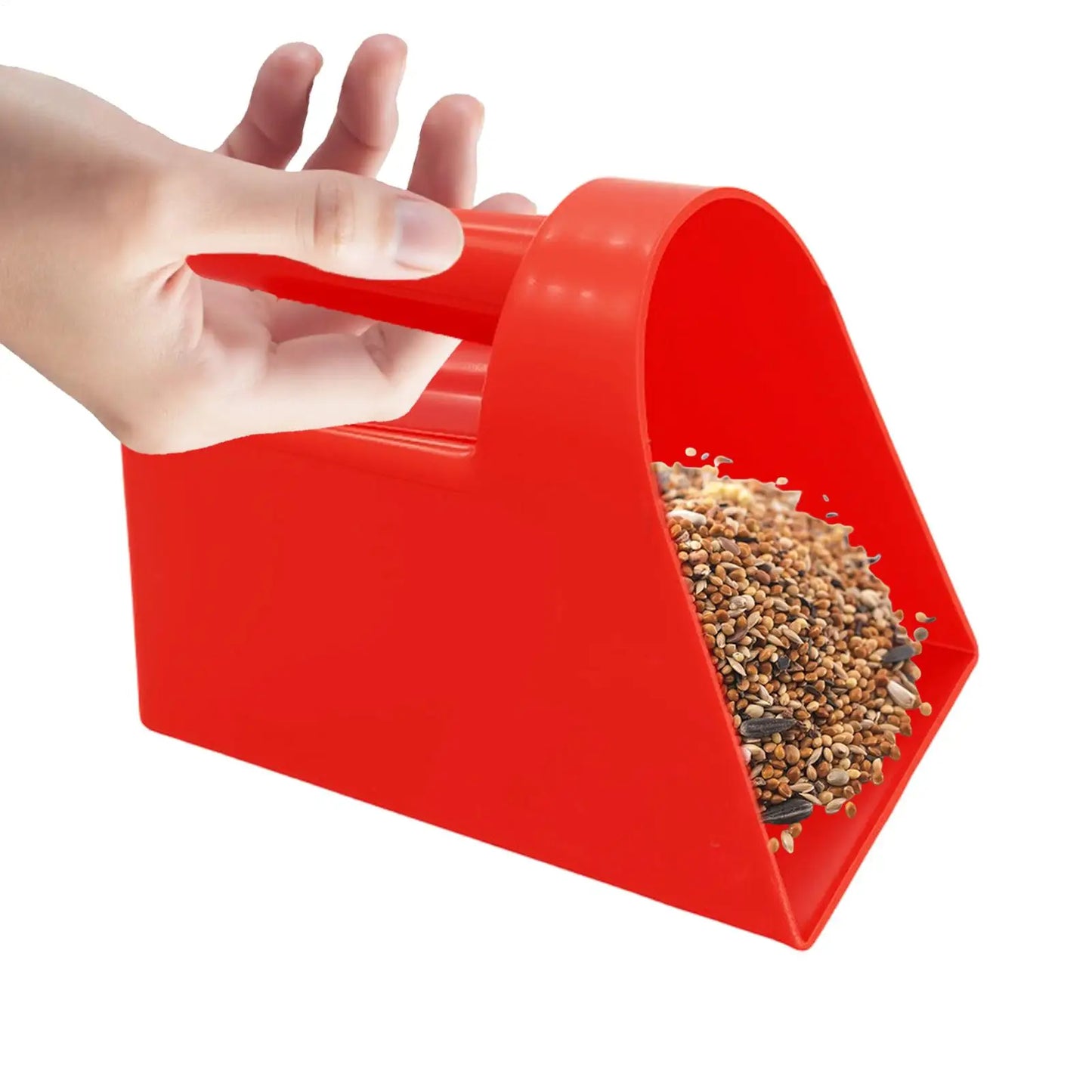 Plastic Feed Scoop – Flat Bottom Food Shovel for Livestock & Pets