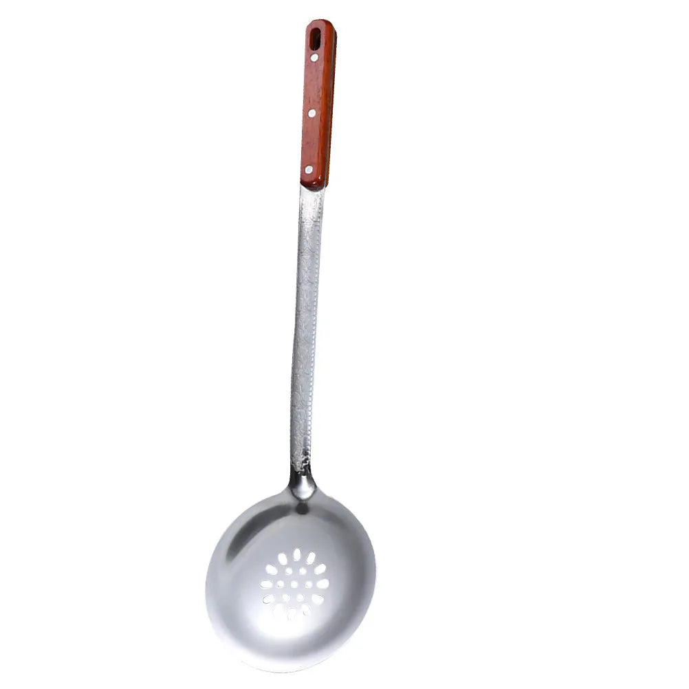 Stainless Steel Rice Scoop Long Handle Cooking Shovel Household Rice Paddle Nonstick Kitchen Wok Shovel Multi-Function Cooking Peaceful Pleasures Health and Wellness