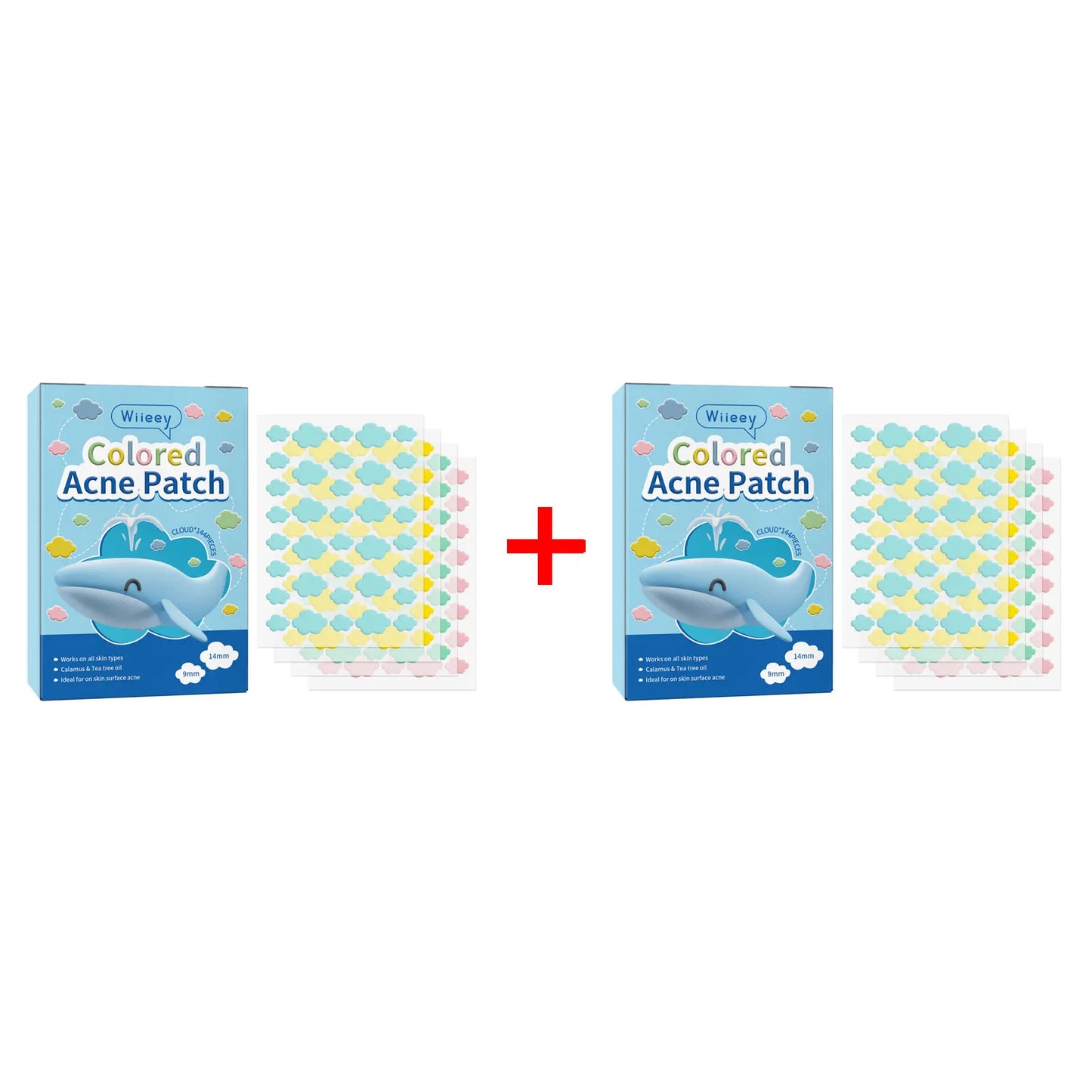 Wiieey Star Acne Patches – Colorful Pimple Stickers 144–288pc