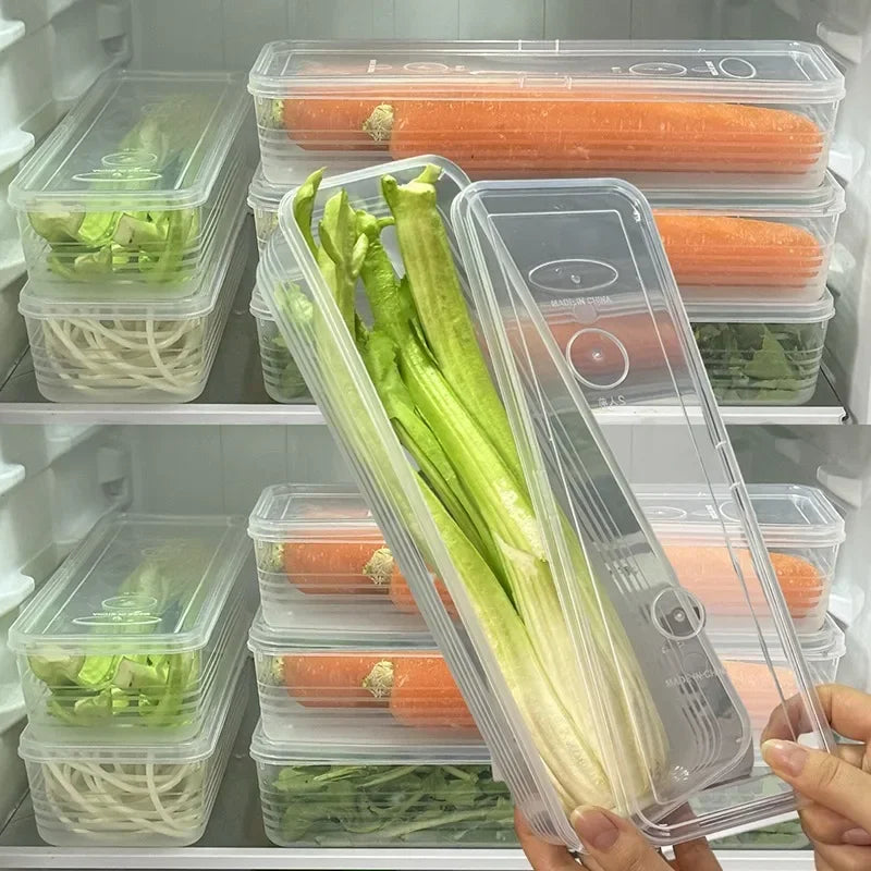 Transparent Herb & Scallion Fridge Storage Box | 1/3/5 Pack