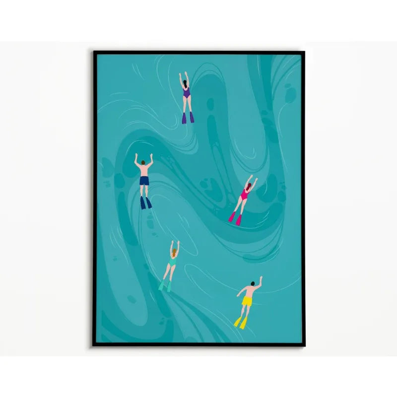 Ocean Beach Surfers Canvas Wall Art | Coastal Home Decor Print Canvas Wall Art Peaceful Pleasures Health and Wellness 3 30x40cm Unframed